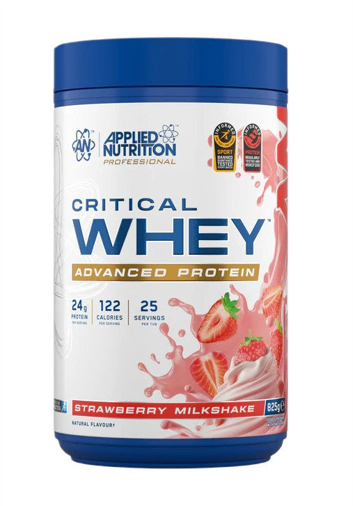 Applied Nutrition Critical Whey braškių pieno kokteilis – 825 g