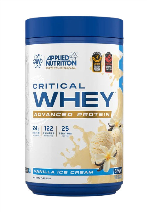 Applied Nutrition Critical Whey išrūgų baltymai, vaniliniai ledai – 825 g