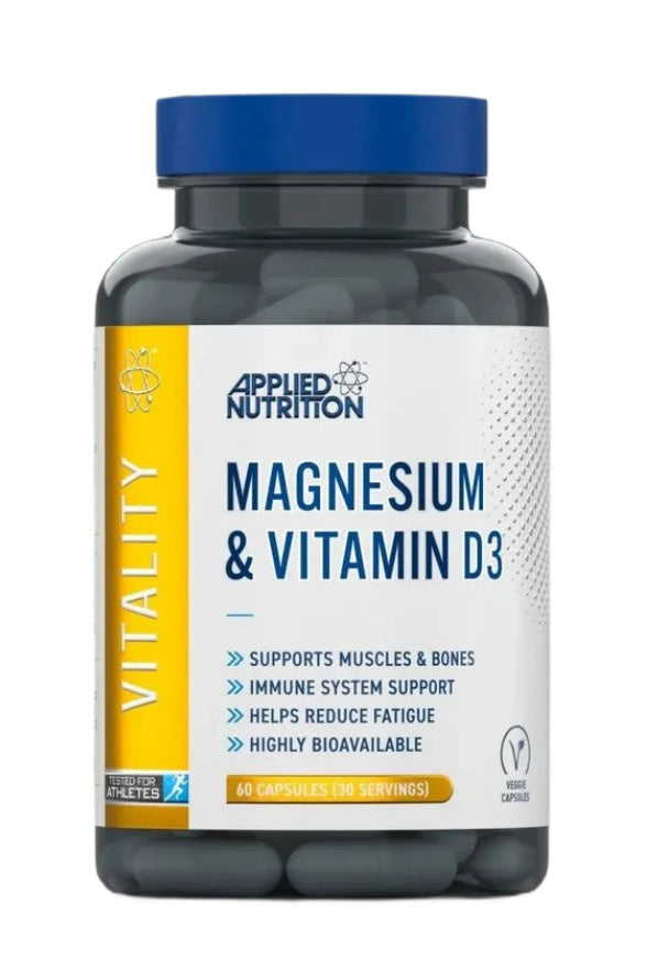 Applied Nutrition magnis ir vitaminas D3 – 60 kapsulių