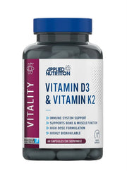 Applied Nutrition vitaminas D3 ir vitaminas K2 – 60 kapsulių