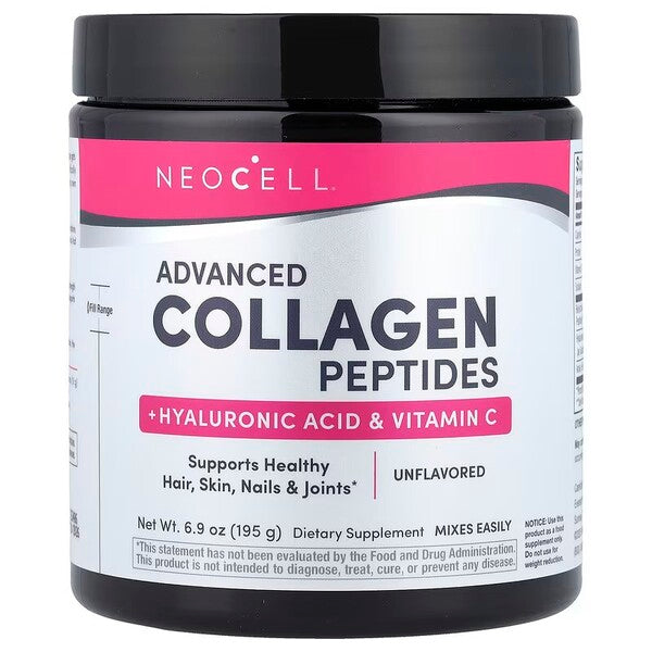 NeoCell Advanced kolageno peptidai su vitaminu C ir hialurono rūgštimi – 390 g