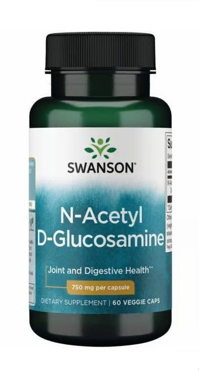 Swanson N - acetil - D - gliukozaminas, 750 mg – 60 kapsulių