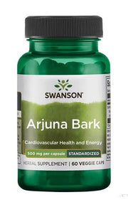 Swanson Arjuna žievės ekstraktas, 500 mg – 60 kapsulių