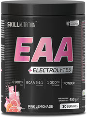Skill Nutrition EAA + elektrolitai, rausvasis limonadas - 450 g