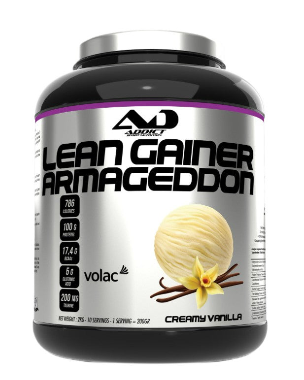 Addict Sport Nutrition Lean Gainer Armageddon, kreminės vanilės skonio – 2000 g