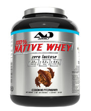 Addict Sport Nutrition 100 % natyvūs išrūgų baltymai be laktozės, sausainių ir grietinėlės skonio – 2000 g
