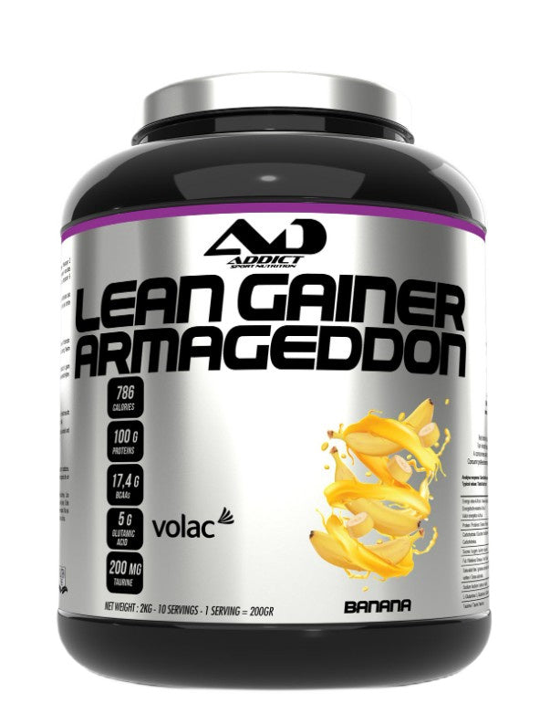 Addict Sport Nutrition Lean Gainer Armageddon, bananų skonio – 2000 g
