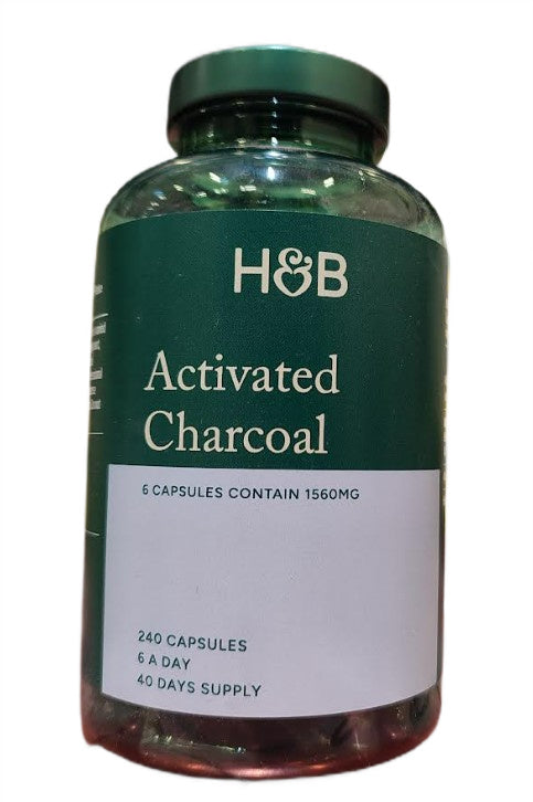 Holland & Barrett aktyvuota anglis, 1560 mg – 240 kapsulių