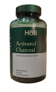 Holland & Barrett aktyvuota anglis, 1560 mg – 120 kapsulių