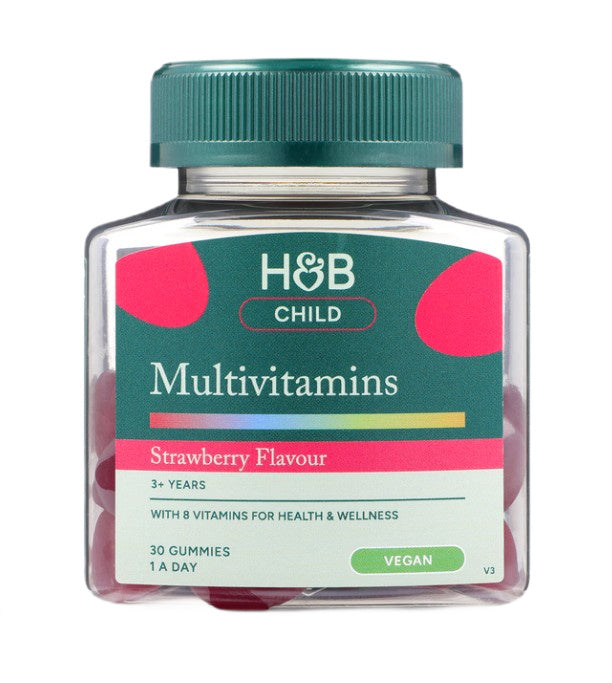 Holland & Barrett vaikiški multivitaminų guminukai su braškių skoniu – 30 guminukų