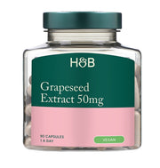 Holland & Barrett vynuogių kauliukų ekstraktas, 50 mg – 90 kapsulių
