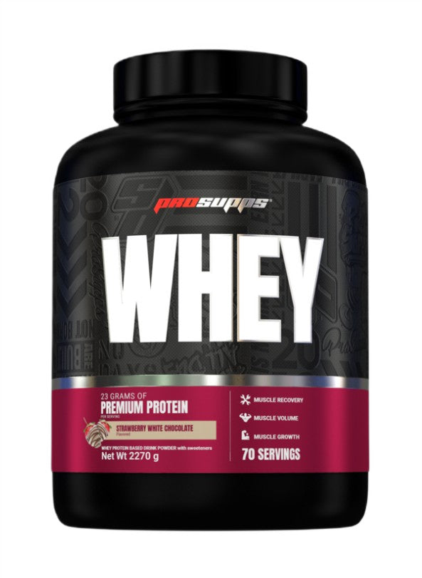 ProSupps išrūgų baltymai, braškių ir baltojo šokolado skonio – 2270 g