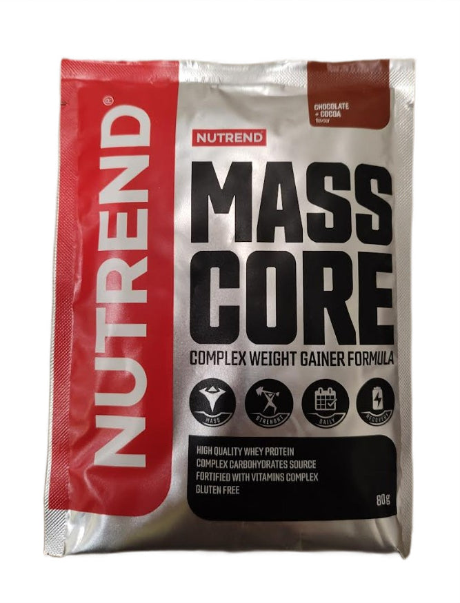 Nutrend Mass Core, šokoladas ir kakava – 80 g (1 porcija)