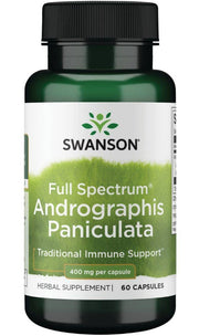 Swanson viso spektro andrographis paniculata, 400 mg – 60 kapsulių