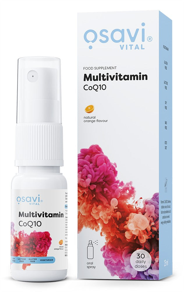 Produkto nuotrauka: Osavi Multivitamin CoQ10 Oral Spray, apelsinas - 25 ml.