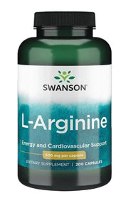 Swanson L - argininas, 500 mg – 200 kapsulių