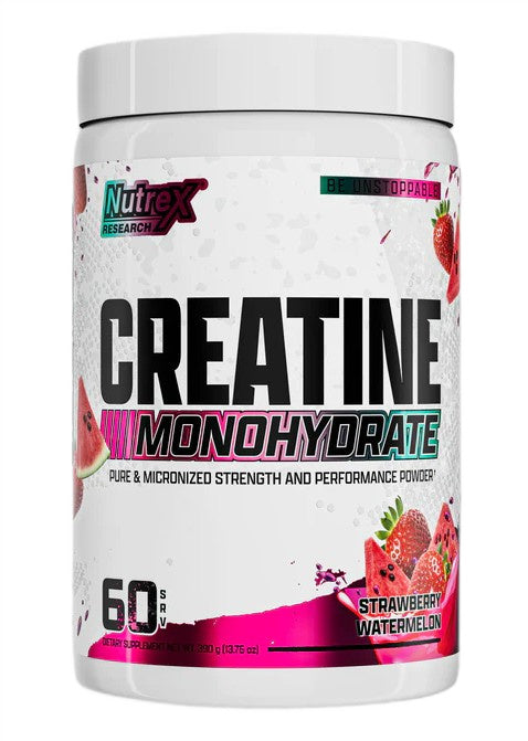 Nutrex kreatino monohidratas, braškių ir arbūzo skonio – 390 g
