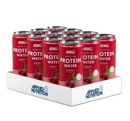 Applied Nutrition gazuotas baltymų vanduo su vyšnių skoniu – 12 x 330 ml.