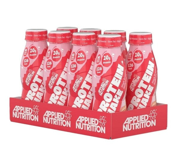 Applied Nutrition baltymų kokteilis su braškėmis ir grietinėle – 8 x 330 ml.