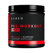 Kaged Muscle prieš treniruotę skirtas sportinis papildas Fruit Punch – 258 g