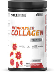 Skill Nutrition hidrolizuotas kolagenas I ir III tipo, kruvinųjų apelsinų skonio – 660 g