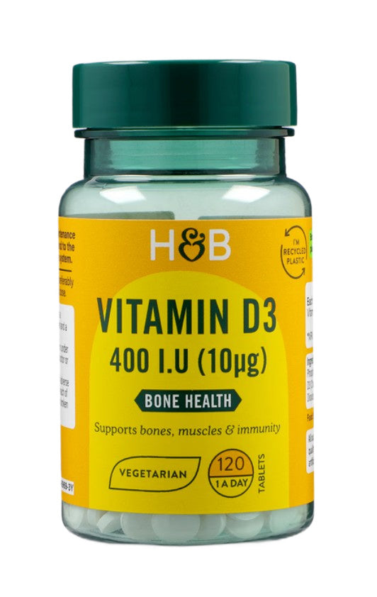 Holland & Barrett vitaminas D3, 10 mcg – 120 tablečių