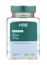 Holland & Barrett maksimalaus stiprumo cinko tabletės, 25 mg – 120 tablečių