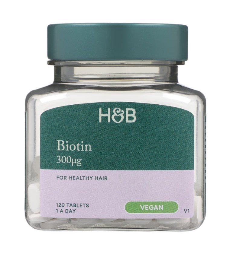 Holland & Barrett biotinas, 300 mcg – 120 tablečių