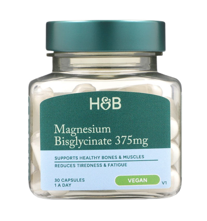 Holland & Barrett magnio bisglicinatas, 375 mg – 30 kapsulių