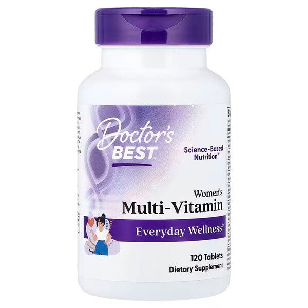 Doctor's Best moterims skirtas multivitaminas – 120 tablečių
