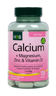 Holland & Barrett kalcio + magnio, cinko ir vitamino D tablečių rinkinys – 120 tablečių