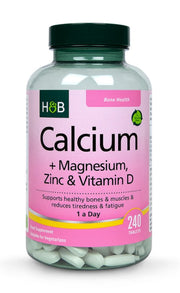 Holland & Barrett kalcio + magnio, cinko ir vitamino D tablečių rinkinys – 240 tablečių