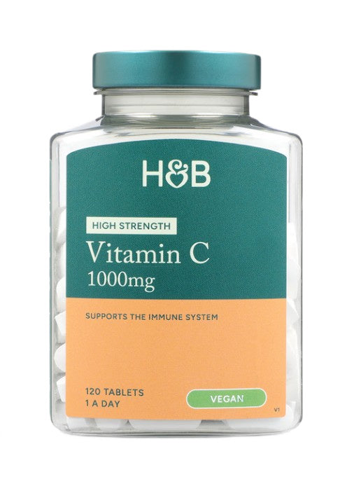 Holland & Barrett didelės koncentracijos vitaminas C, 1000 mg – 120 tablečių