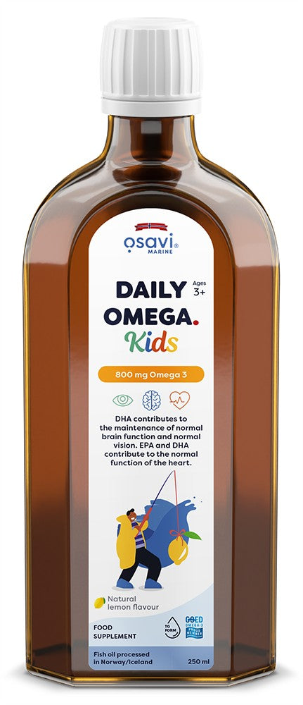 Produkto nuotrauka: Osavi Daily Omega Kids, 800mg Omega 3 (natūralus Lemon) - 250 ml.