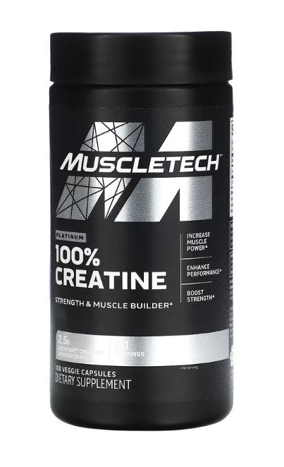 MuscleTech Platinum 100% kreatinas - 100 kapsulių