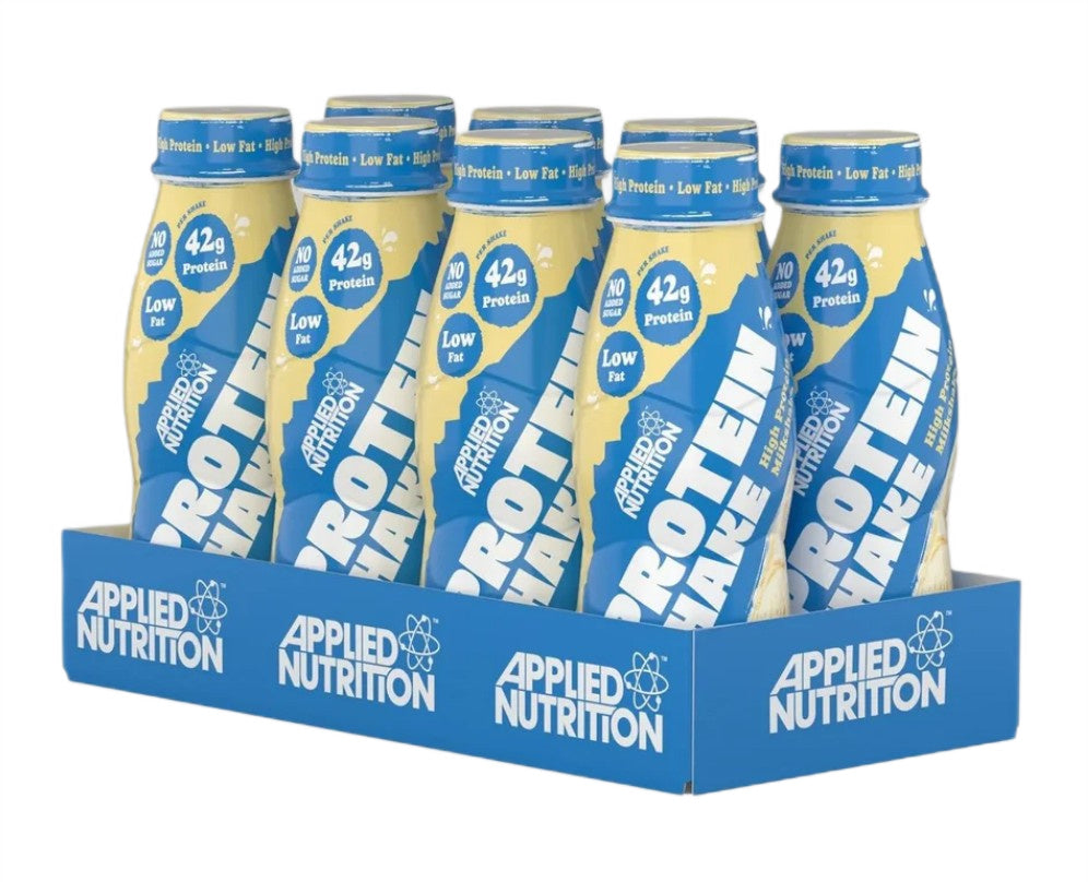 Applied Nutrition daug baltymų turintis kokteilis su vaniliniais ledais – 8 x 500 ml.