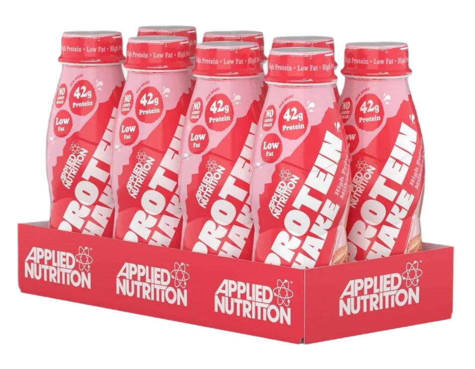 Applied Nutrition baltymų kokteilis su braškėmis ir grietinėle – 8 x 500 ml.