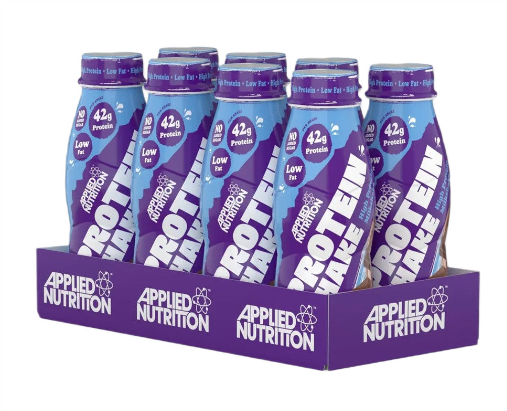 Applied Nutrition daug baltymų turintis kokteilis, dvigubo šokolado skonio – 8 x 500 ml.