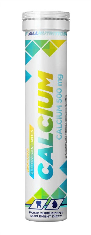Allnutrition kalcis, 500 mg (citrinų) – 20 putojančių tablečių