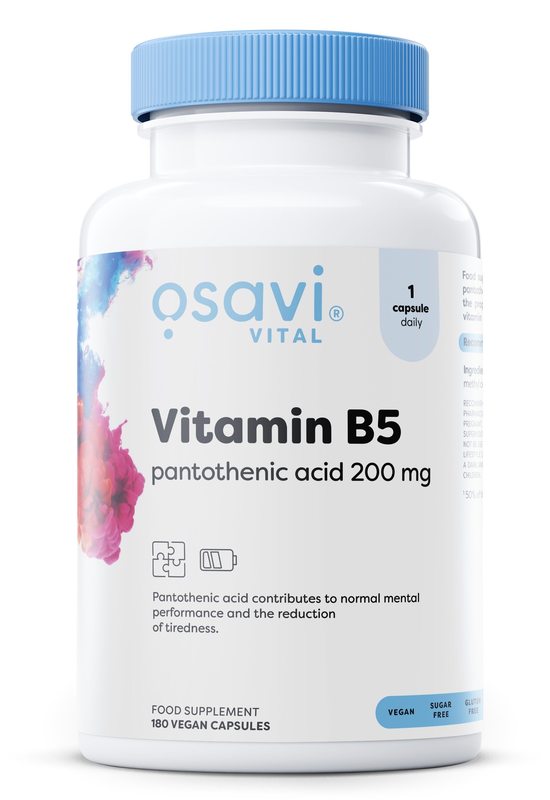 Produkto nuotrauka: Osavi Vitamin B5 Pantothenic Acid, 200mg - 180 vegan caps