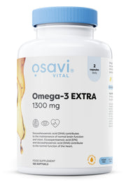 Produkto nuotrauka: Osavi Omega-3 Extra Molecularly Distilled, 1300mg (Lemon) - 120 minkštųjų kapsulių