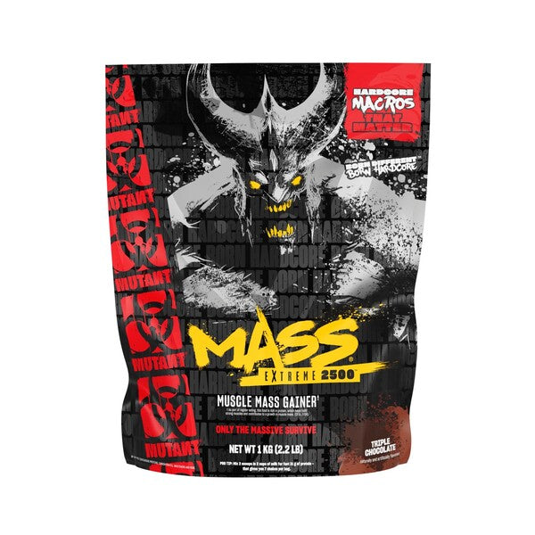 Mutant Mutant Mass Extreme 2500, trigubo šokolado skonio – 1000 g (3,5 porcijos)