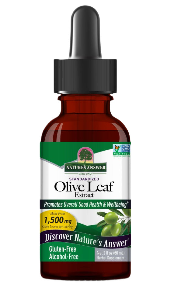 Nature's Answer alyvuogių lapų ekstraktas – 60 ml.