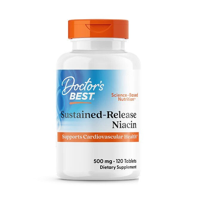 Doctor's Best ilgalaikio atpalaidavimo niacinas, 500 mg – 120 tablečių