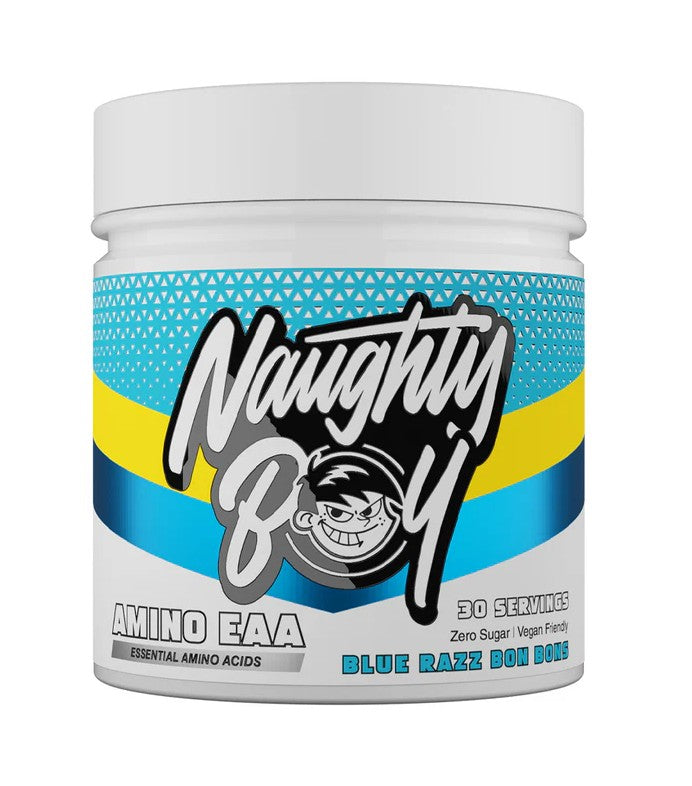 Naughty Boy aminorūgštys EAA, Blue Razz kauliukai - 345 g