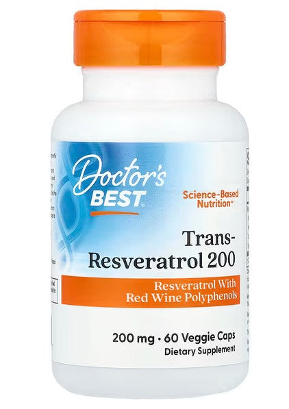 Doctor's Best trans - resveratrolis, 200 mg – 60 kapsulių