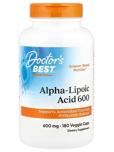 Doctor's Best alfa - lipoinė rūgštis, 600 mg – 180 kapsulių