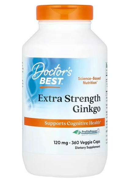Doctor's Best ypač stiprus ginkmedis, 120 mg – 360 kapsulių