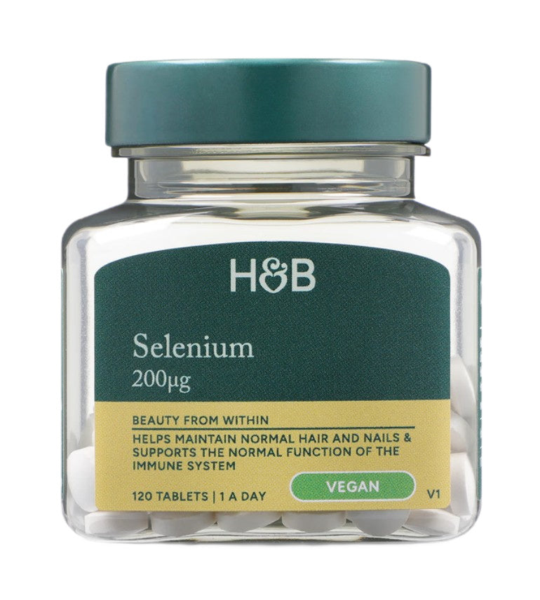 Holland & Barrett selenas, 200 mcg – 120 tablečių
