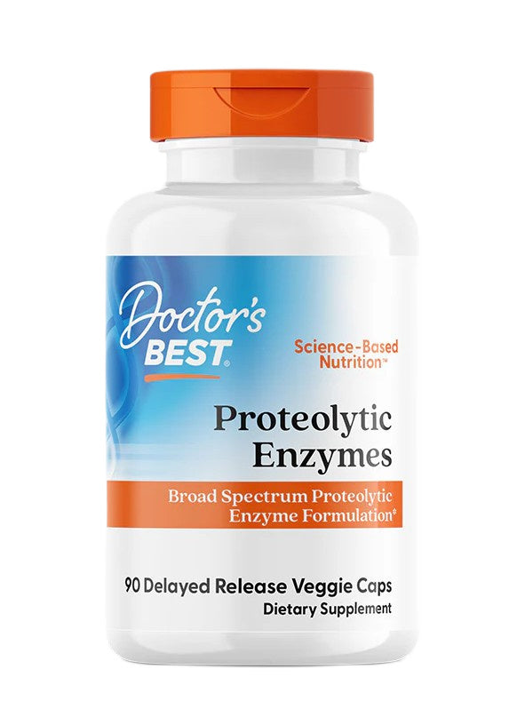 Doctor's Best Geriausi Doctor's Best proteolitiniai fermentai – 90 kapsulių